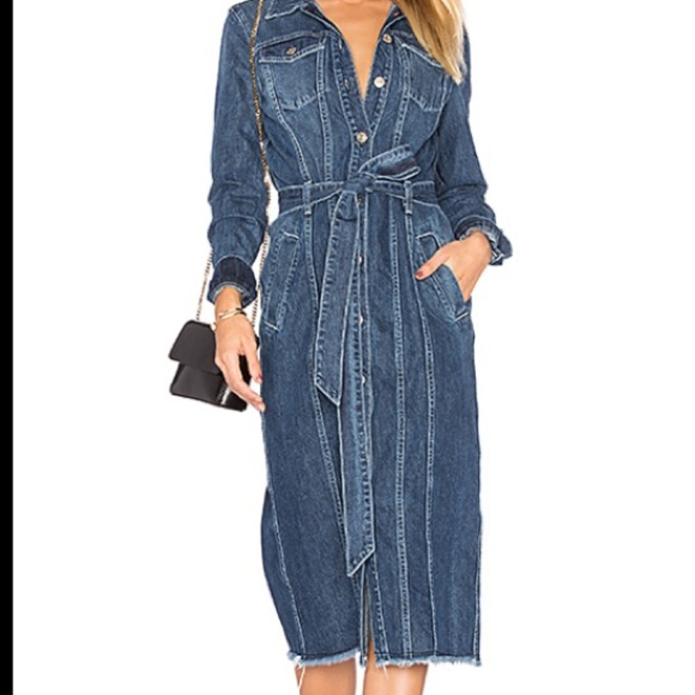 Seven For All Mankind dark denim trench/dress M